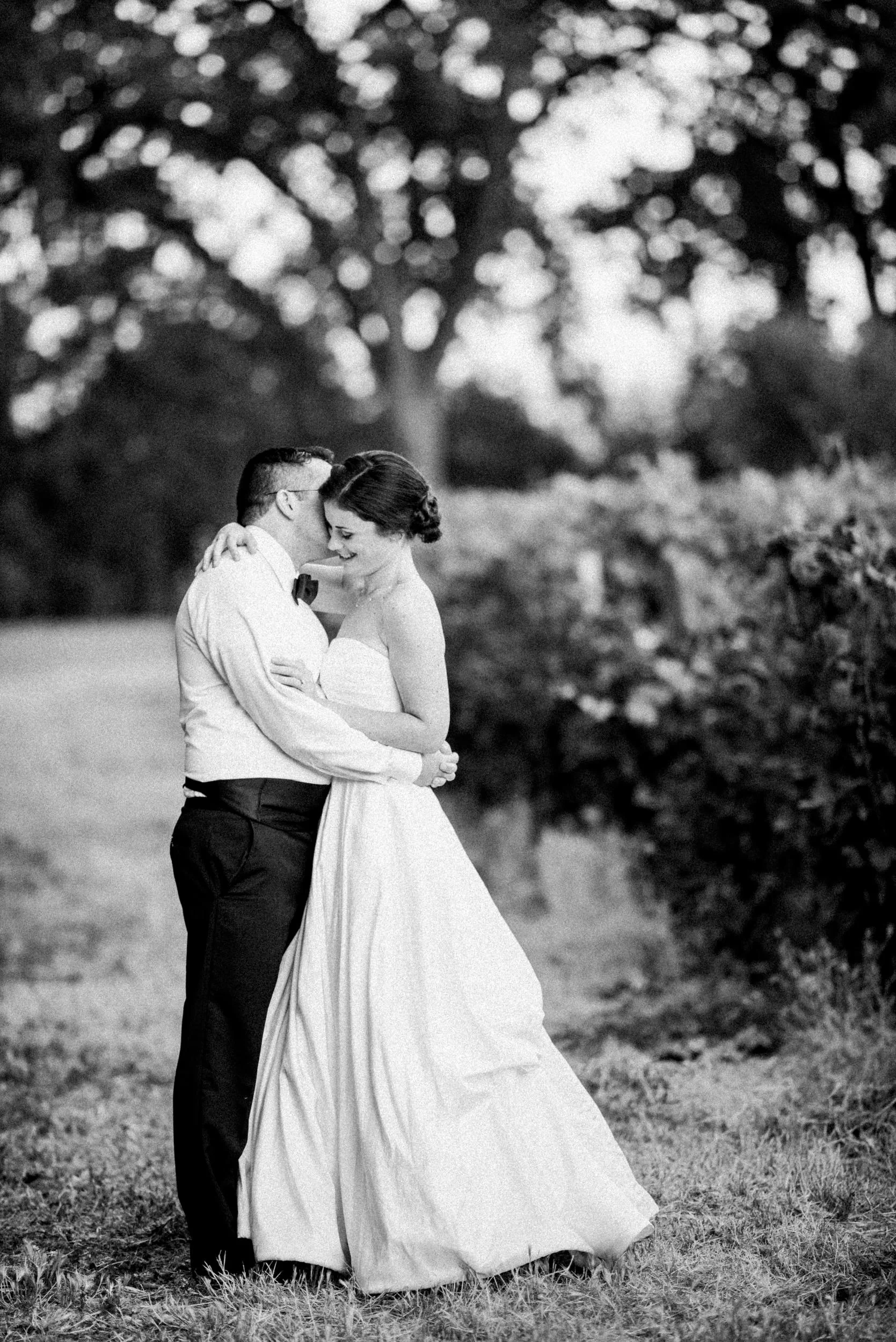 Bride and groom portrait at Charles Krug Winery St. Helena wedding