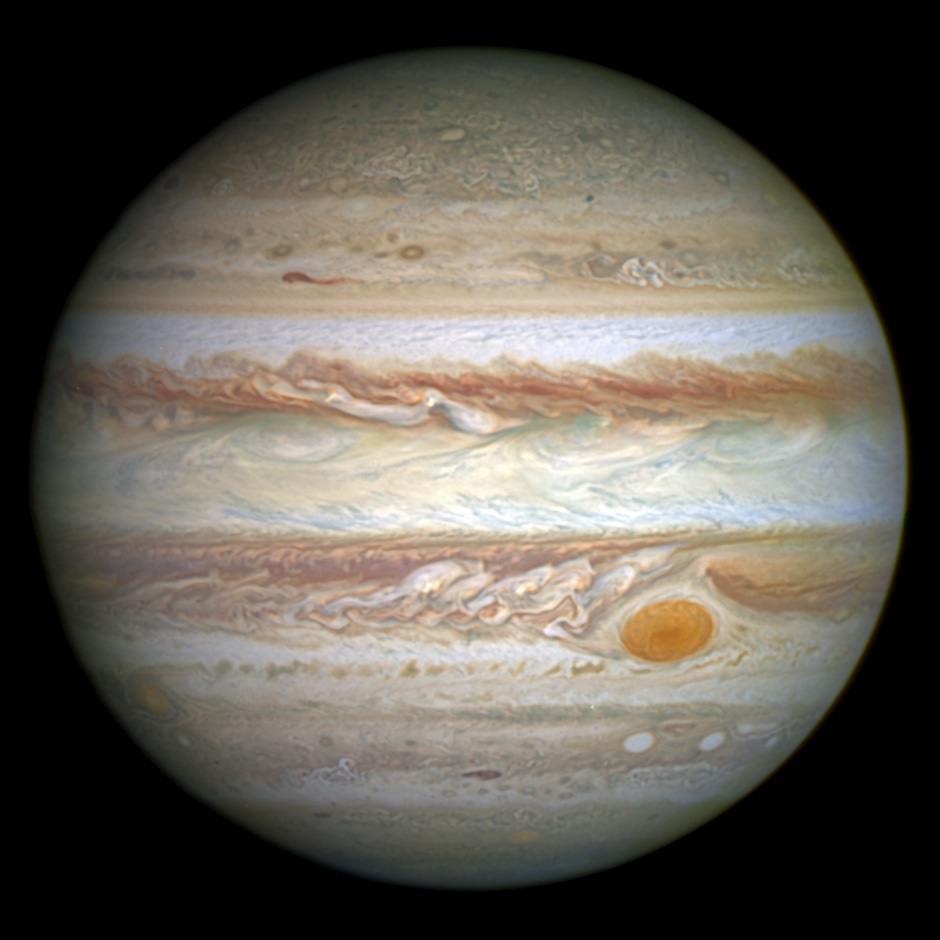 Clouds make Jupiter a colourful planet.