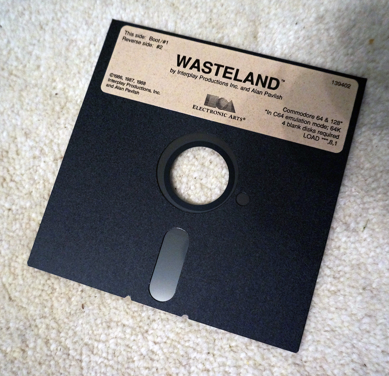 The original C64 Boot-Disk of Wasteland