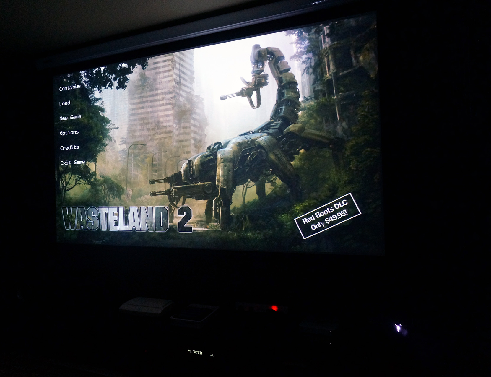 26 years later - Wasteland 2 in 1080p beamed to my basement's screen.