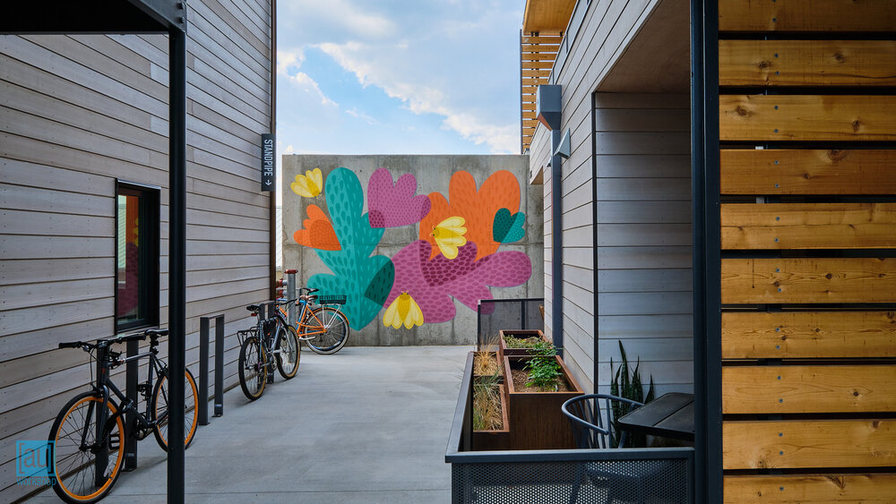 Completed Mural from Courtyard