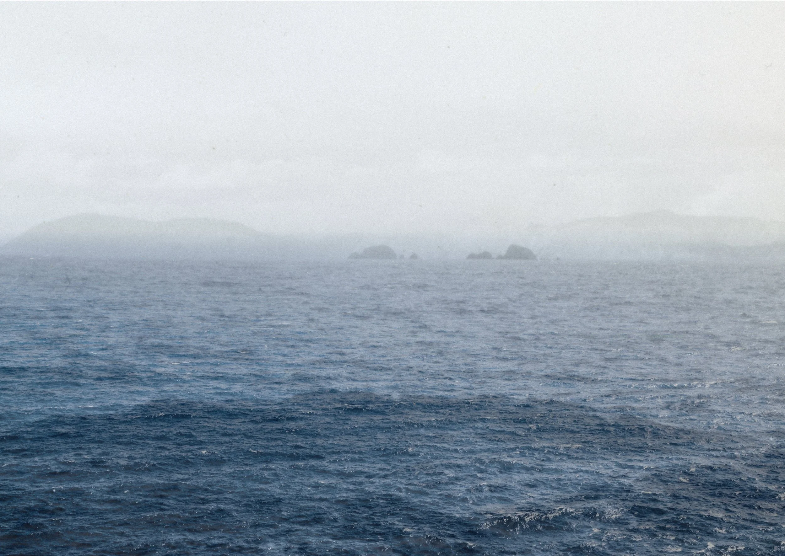 Oceans colliding blue and grey
