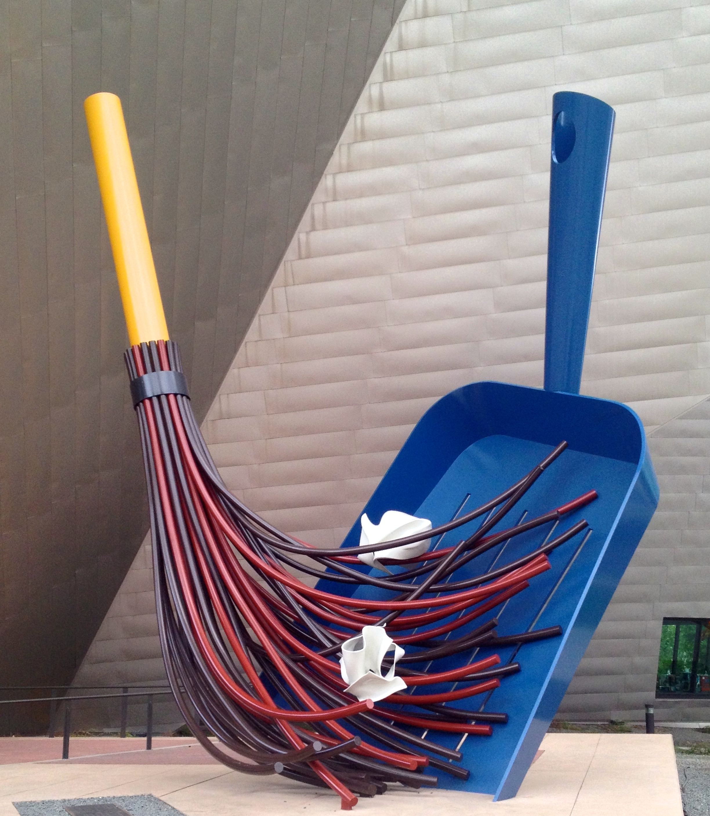 "Clean Sweep", modern art outside the Denver Art Museum