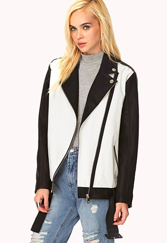 Forever 21 Borrowed-From-The-Boys Moto Jacket available here