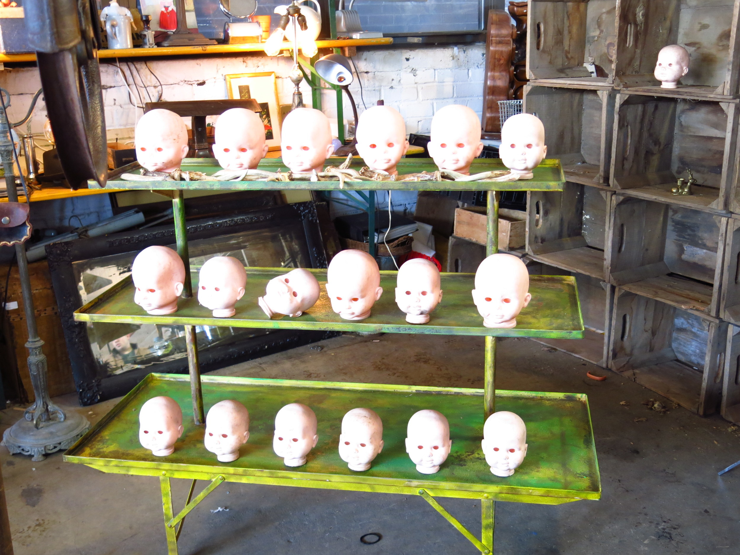 Who doesn't need a collection of eyeless baby doll heads?