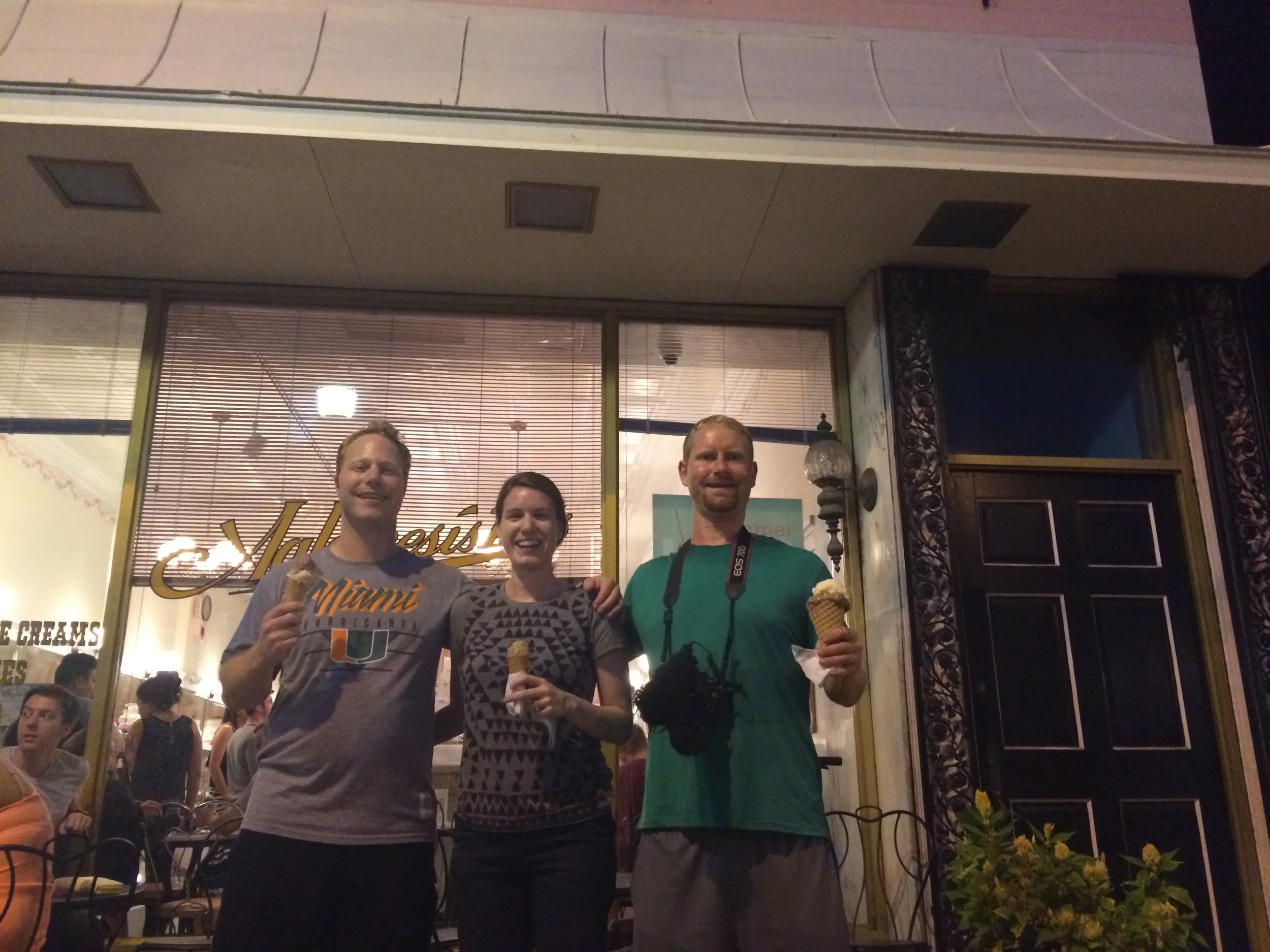 Ice cream with Joe and Amanda