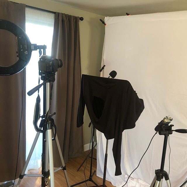 What do you do when your in shelter in place but just have to film? Make a home studio!  Fortunately we&rsquo;ve acquired a lot of this stuff for our live shows so piecing this together was not to tough. Now we need to work on the lighting but otherw