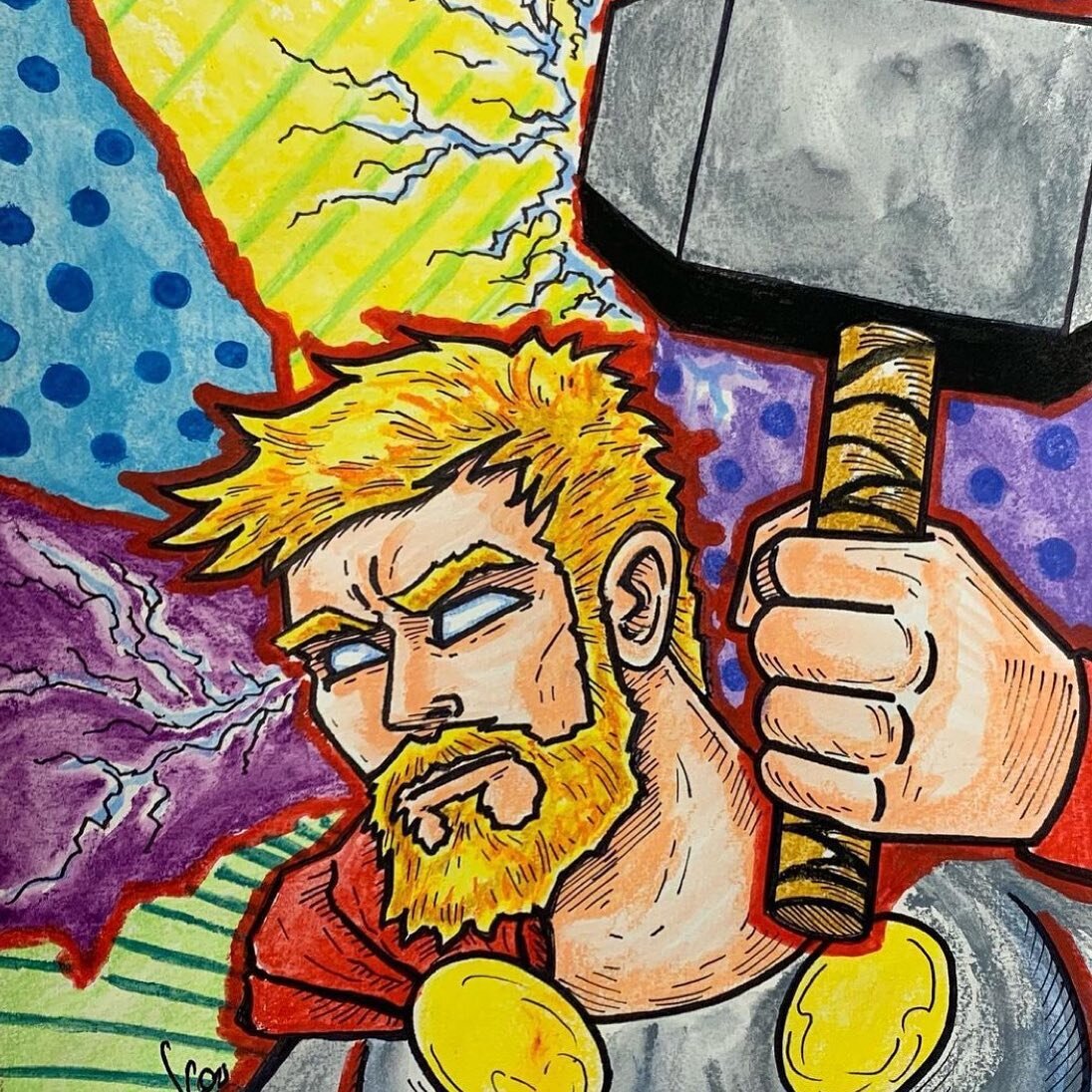 Repost from @awyeahfranco
&bull;
Thor Ragnarok! My artwork from last night&rsquo;s episode of Catchin&rsquo;Up with Franco! #catchinupwithfranco #Thor #marvelcomics #francodoodle

Catch all past episodes (free to view) and artwork on Patreon.com/Fran