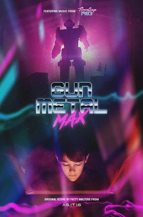 Promotional image for Gun Metal Max, an independent coming-of-age short about a child inspired by his comic book superhero.