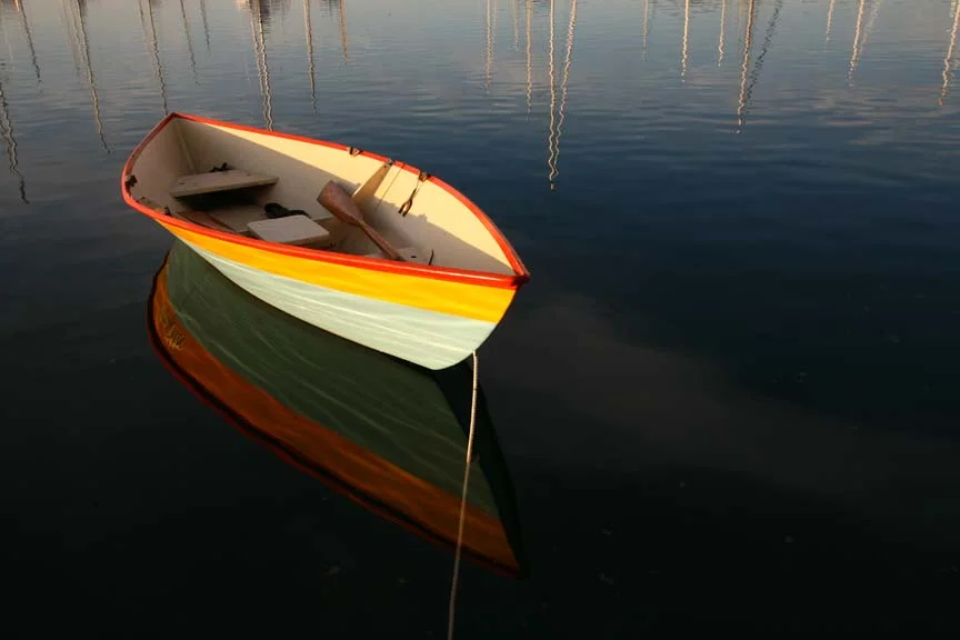 The Chloe-Fiona, a traveling dory.