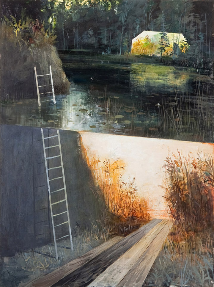 Ladder Acrylic on Panel 18" x 24"