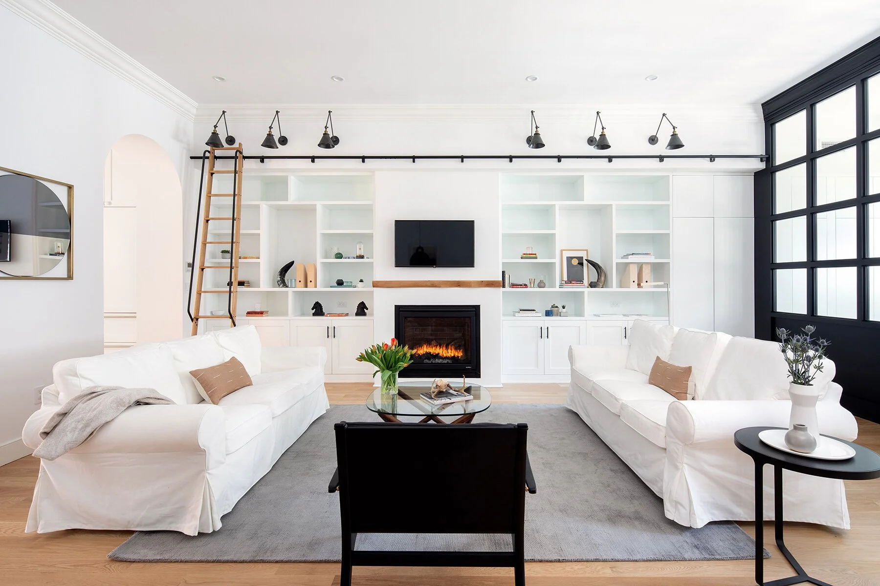 Living room staging design refresh by Beth Gibson Interiors Clinton Hill Brooklyn