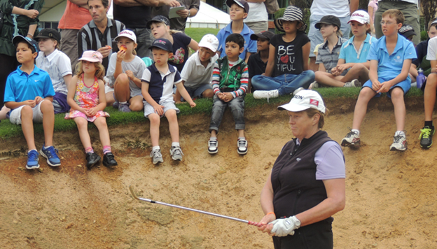 Australia's Karen Lunn, 1993 British Women's Open Champion, inspiring the next generation.
