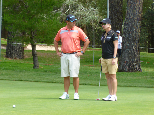 The great Karrie Webb on the practice green I designed for Royal Canberra. 38 LPGA Tour wins, 9 ALPG wins and 2 LPGA of Japan wins. Member, World Golf Hall of Fame.