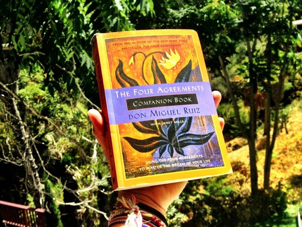 The Four Agreements! (Actually this is the companion book, I don't have original because I gave my copy to a friend.)