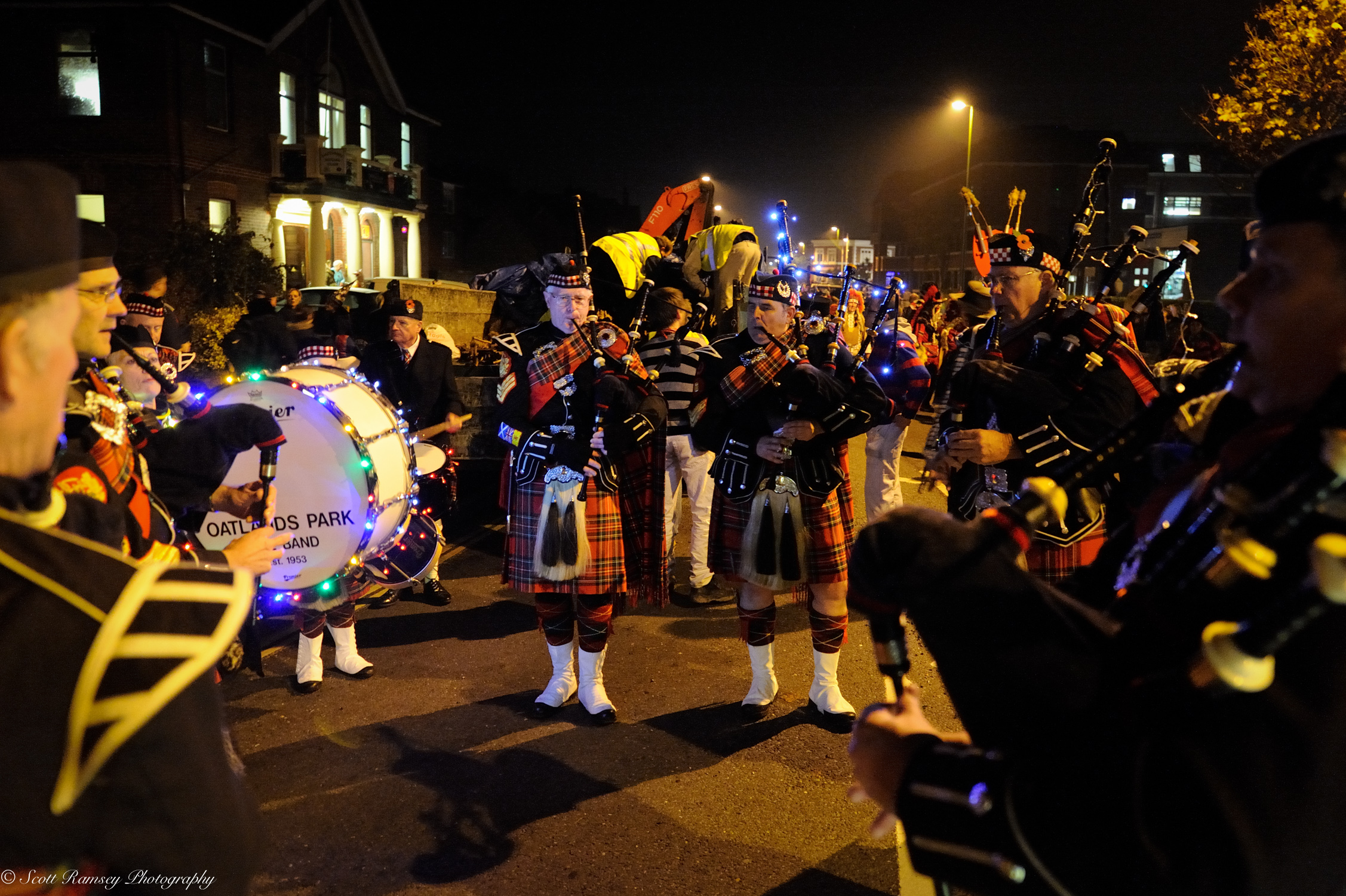 Warming up the bag pipes