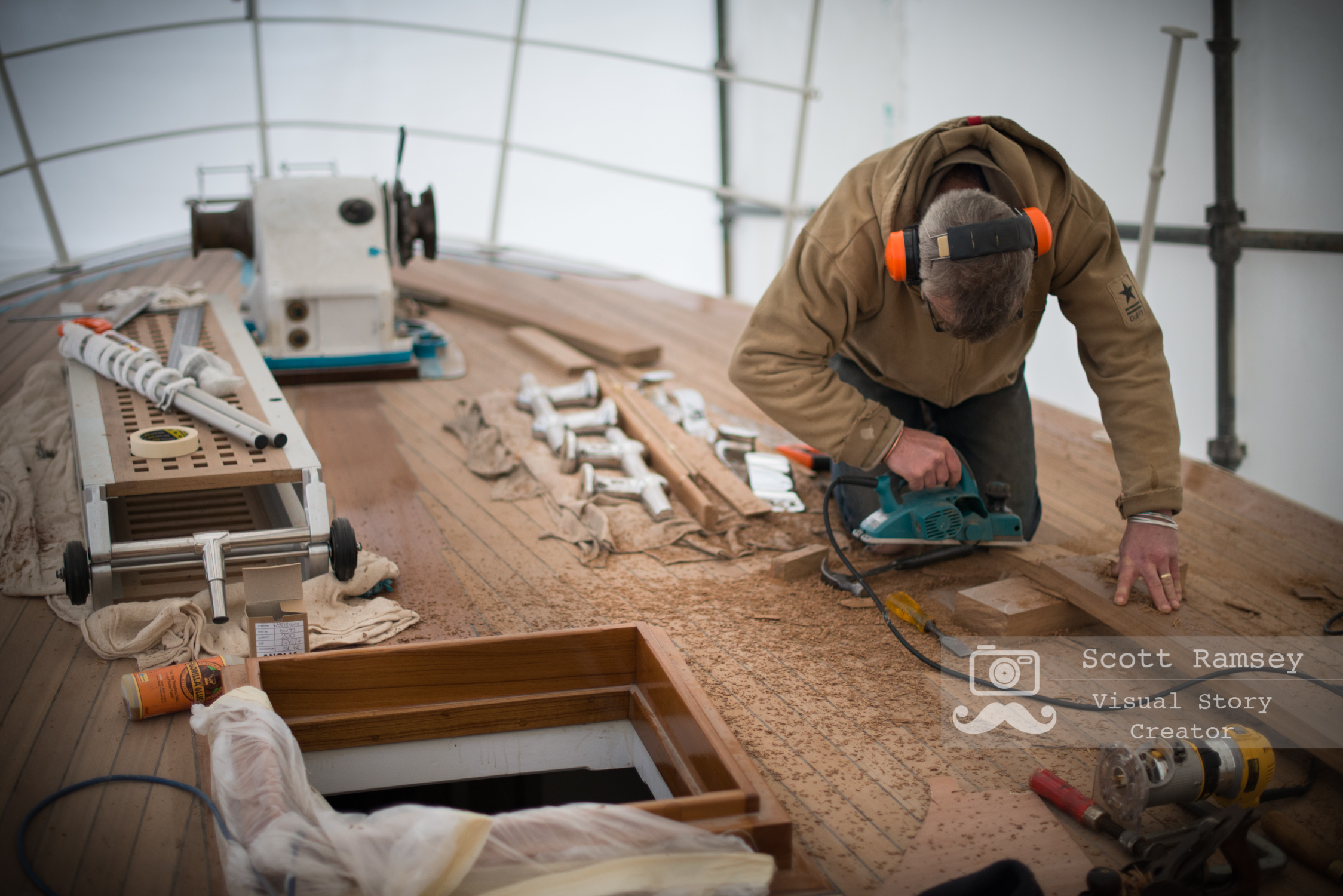 Commercial Photography - Boat Building Staff Working UK