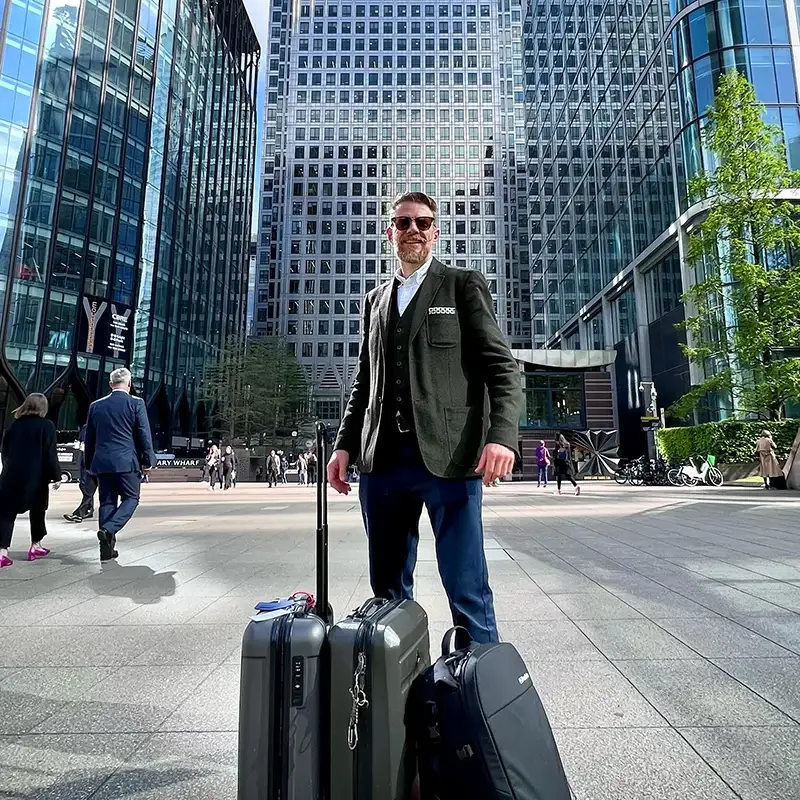 Scott Ramsey, Founder and Lead Director, on location for a brand documentary production, representing the high-end hybrid photography and videography services launching in 2026.
