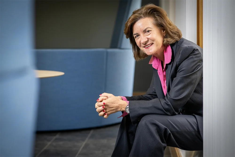 Professional executive portrait of First Minister Eluned Morgan, demonstrating the award-winning corporate photography standards and editorial heritage of Scott Ramsey Photography & Videography in Wales.