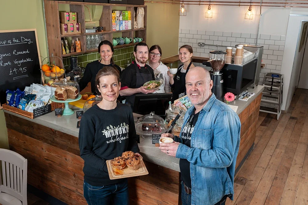 Professional business photography of a coffee shop team, showcasing the style of high-quality visuals we create for brands in Chelmsford and Essex.