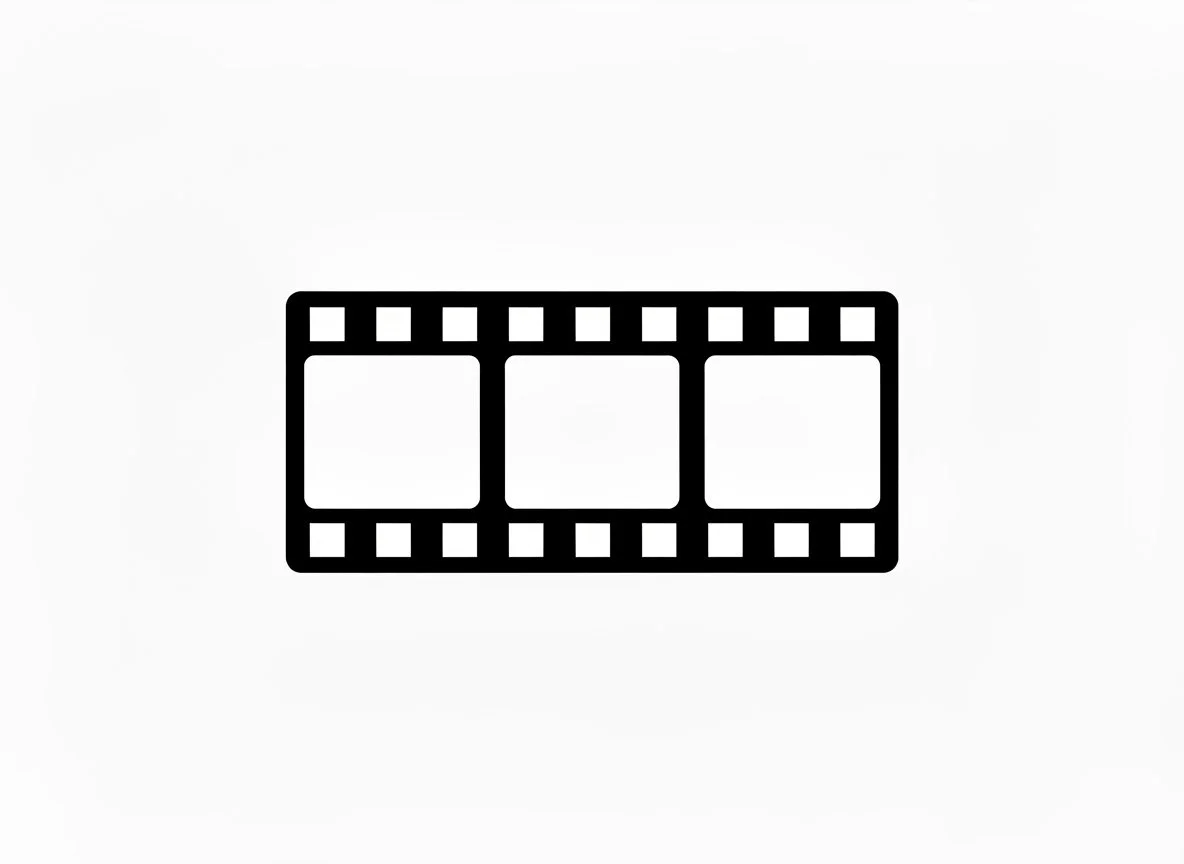 Minimalist 35mm film strip icon representing the Campaign Hybrid package for narrative-driven brand storytelling and social media assets.
