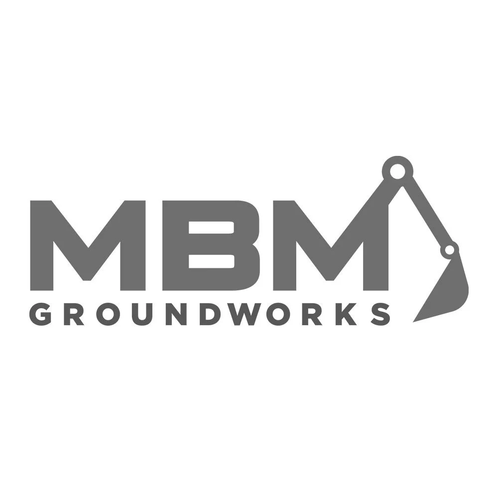 MBM Groundworks logo - Client for construction and engineering drone videography and site progress filming by Scott Ramsey.