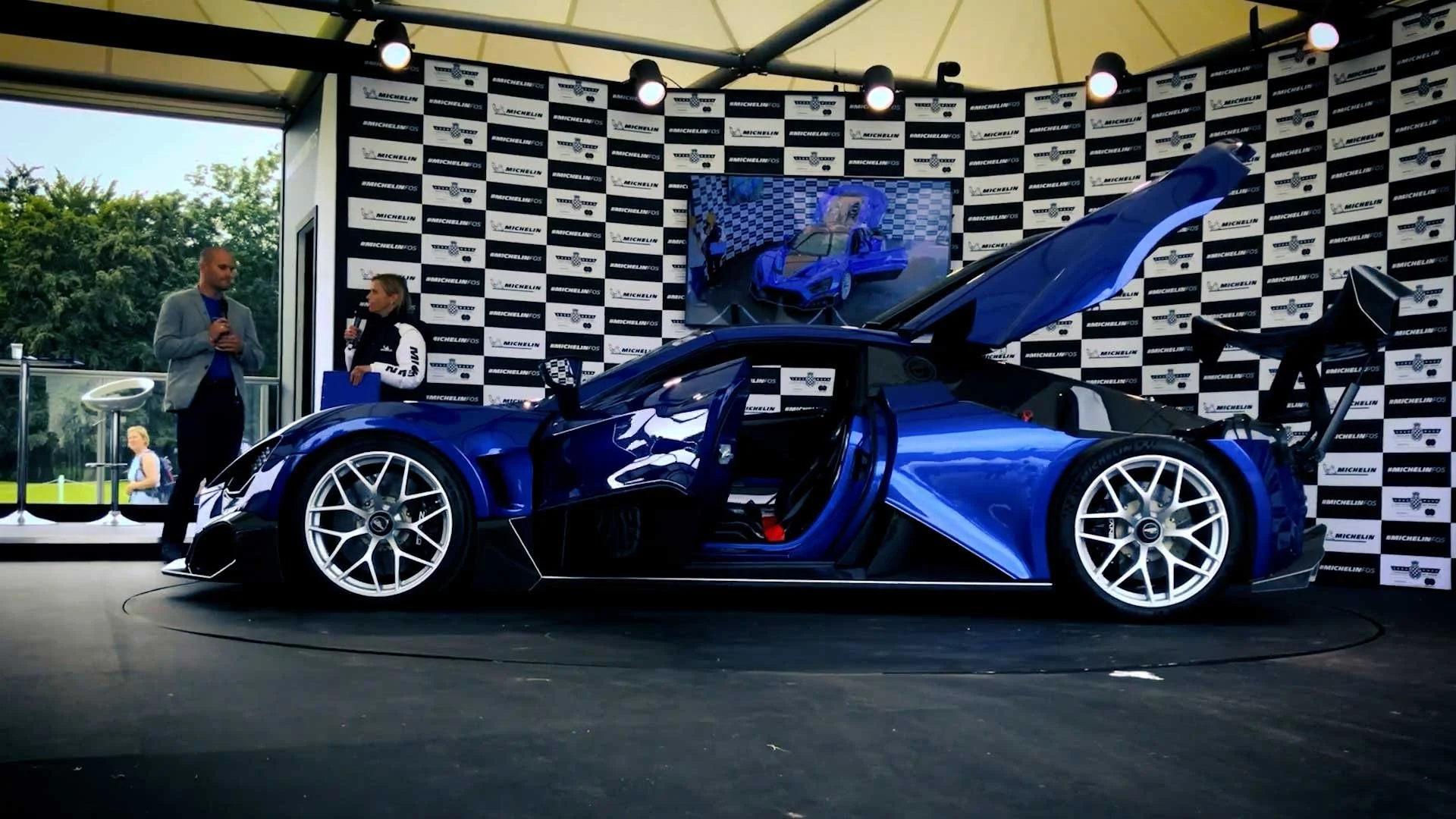 A cinematic 4K video frame from the SunTek global launch campaign for Eastman at the Goodwood Festival of Speed, demonstrating high-impact automotive storytelling and rapid-response production.