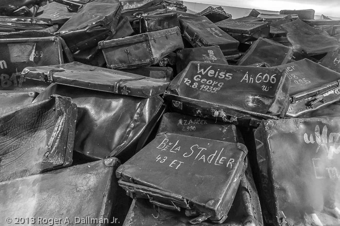 Prisoners were ordered to leave their suitcases as soon as they got off the trains.