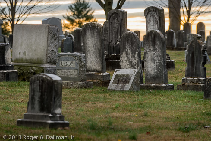Cemeteries may not be the first thing that comes to your mind as photo subjects, but I'm often in them for my history projects.