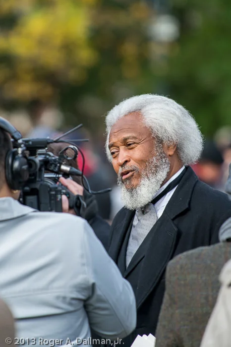 Michael E. Crutcher Sr. portraying Frederick Douglass at the 150th anniversary of the Gettysburg Address.