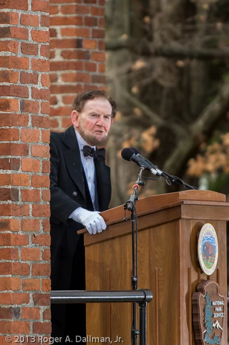 James Getty portraying Abraham Lincoln at the 150th anniversary of the Gettysburg Address.