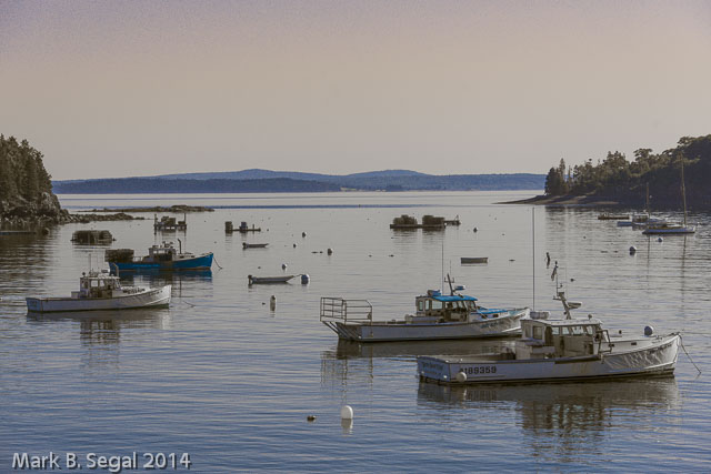 Lobster boats waiting to refill our plates. 