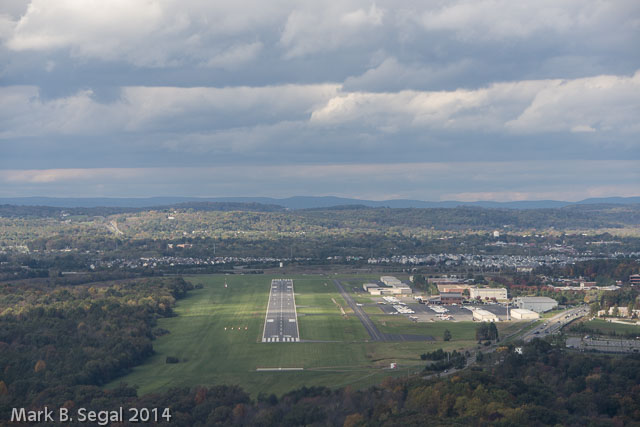 Lined up, with a bit of rough air