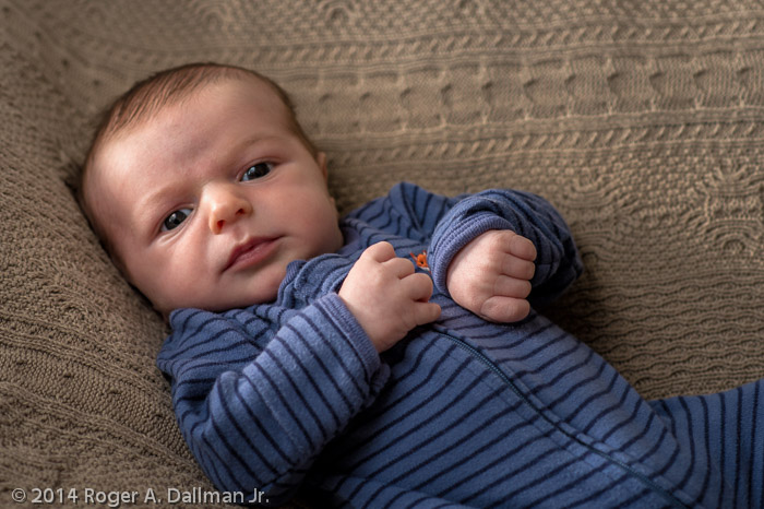 Our youngest grandkid, with an 85mm lens.
