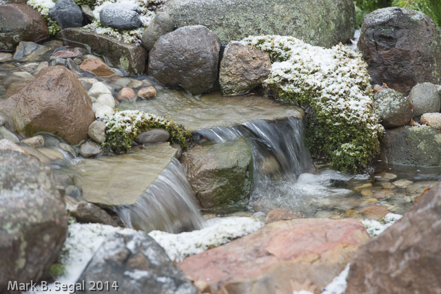Shutter priority to slow down the water on the rocks