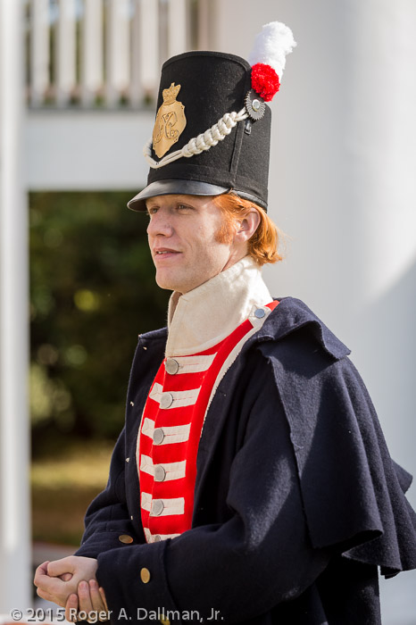 British sergeant at the Chalmette plantation house
