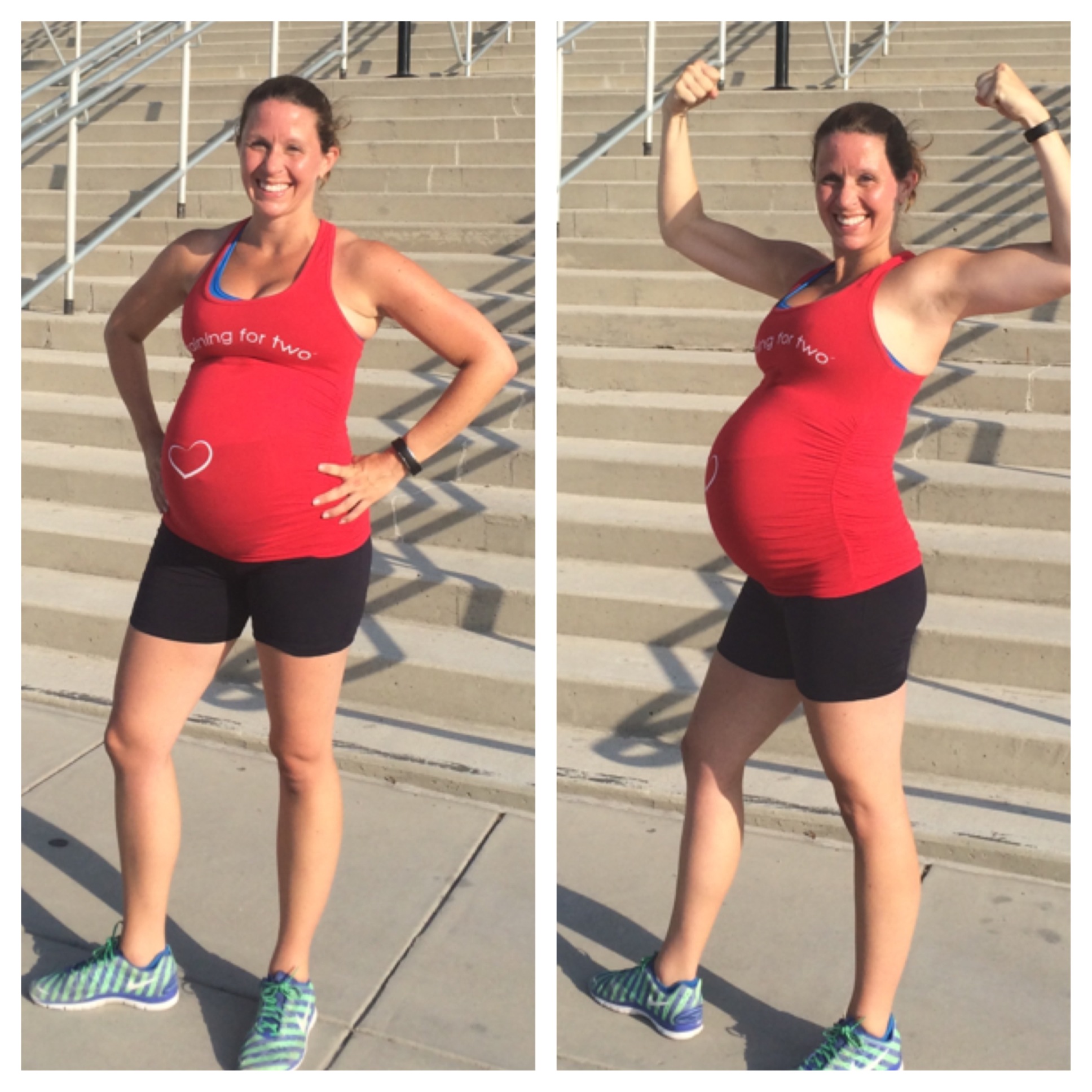 Jenny in 2014 at 38 weeks pregnant