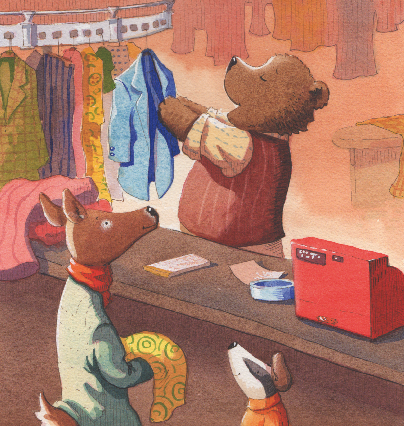 Interior artwork from  Mr. Tanner  by Harry Chapin and illustrated by Bryan Langdo