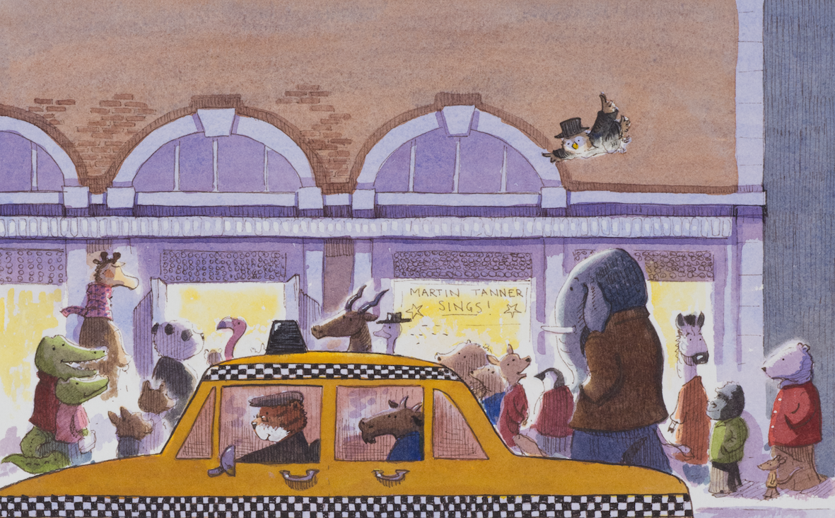 Interior artwork from Mr. Tanner