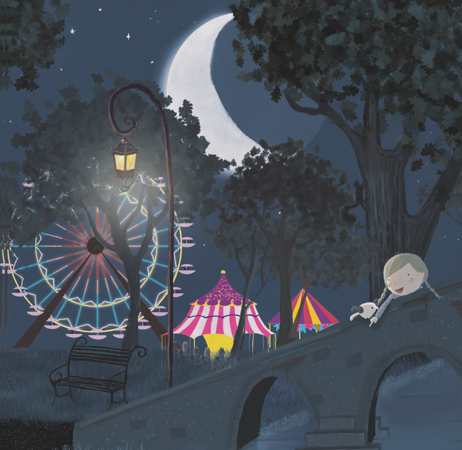 Interior artwork from Mae and the Moon by Jami Gigot