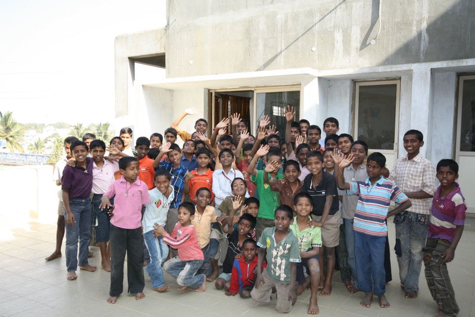 With the Organisation REDS in the Slums of Bangalore, INDIA - February 2012