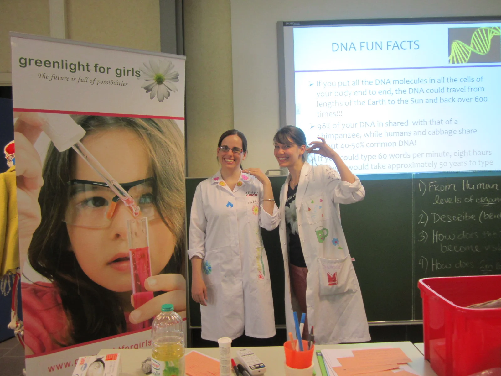 Alyson & Jelena showing off their own DNA!