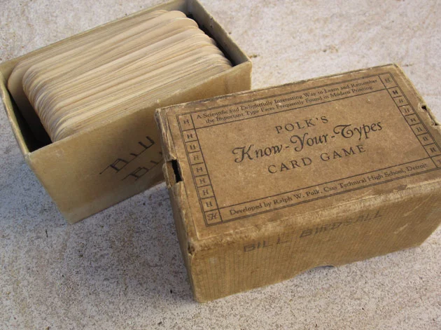 1930s typographic flash cards