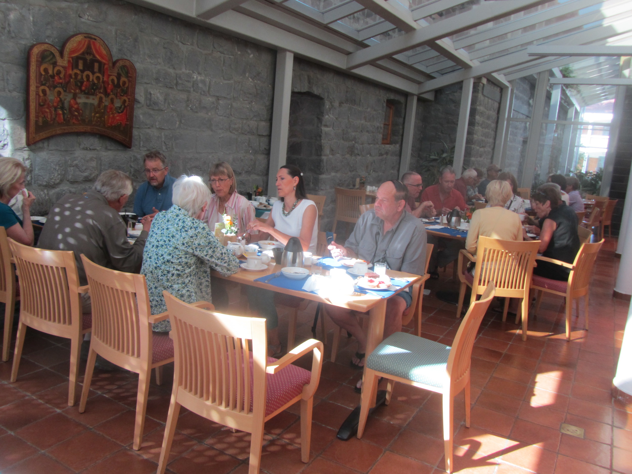 Breakfast in the Lovely Dining Room of Tabgha Pilgerhaus