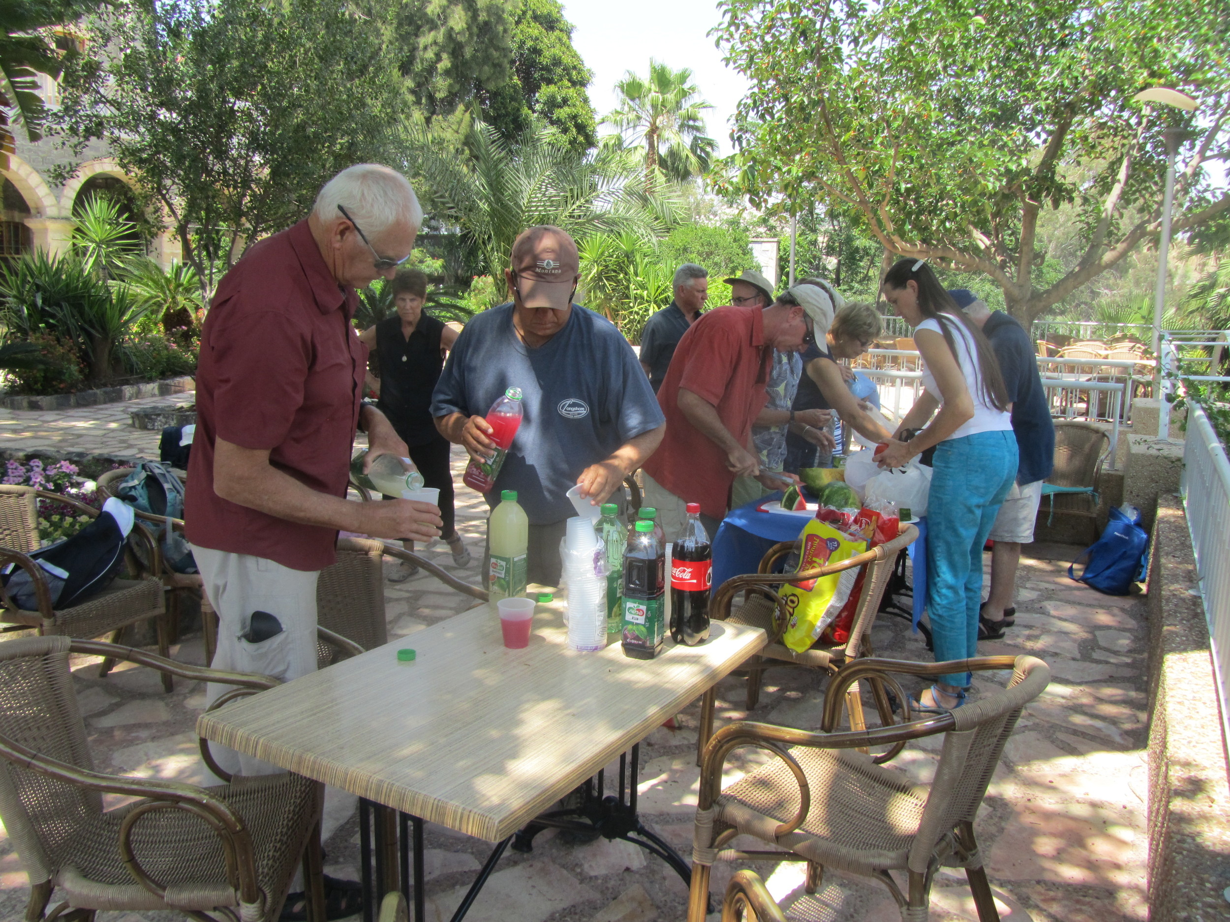 Preparing and Enjoying Another Delicious Picnic Lunch