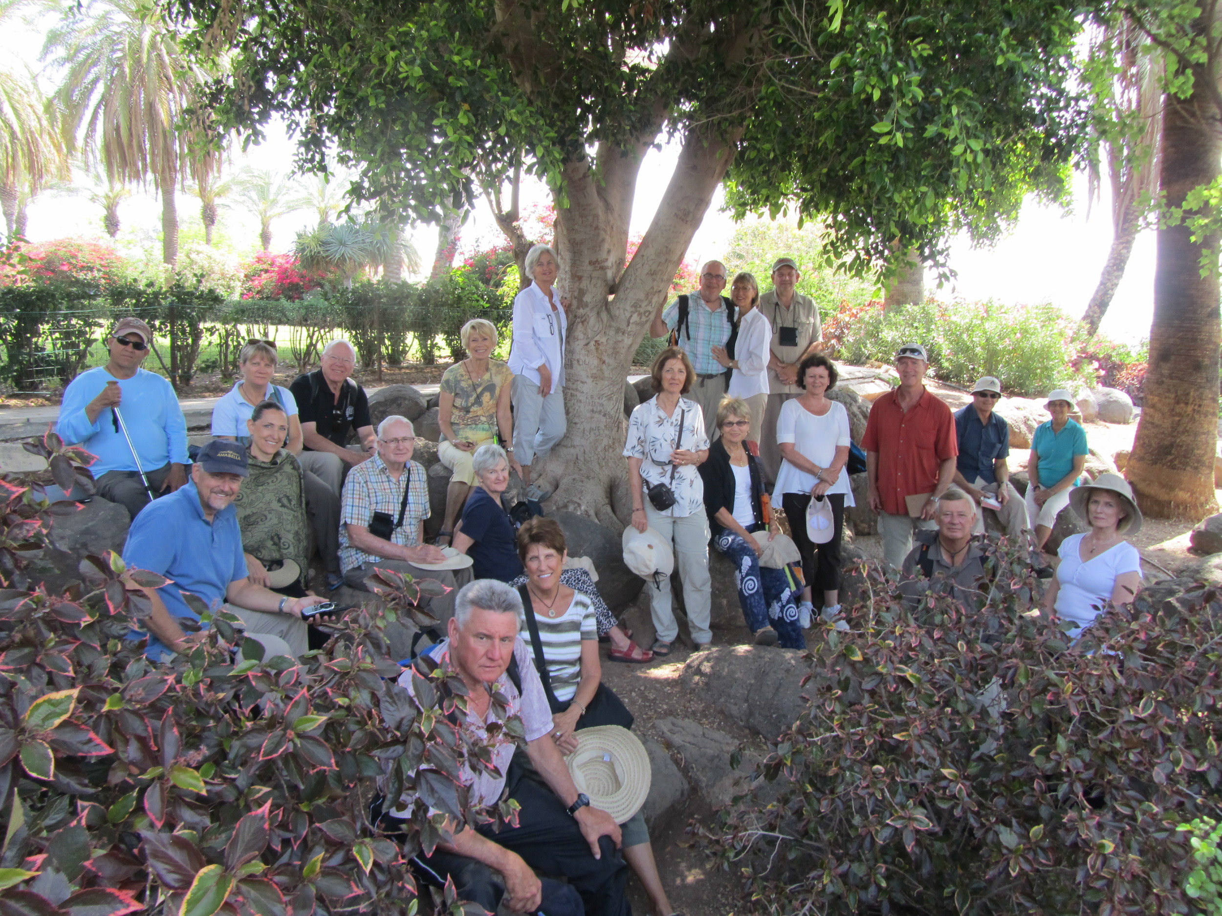 Our Group Reflecting on the Mount of Beatitudes
