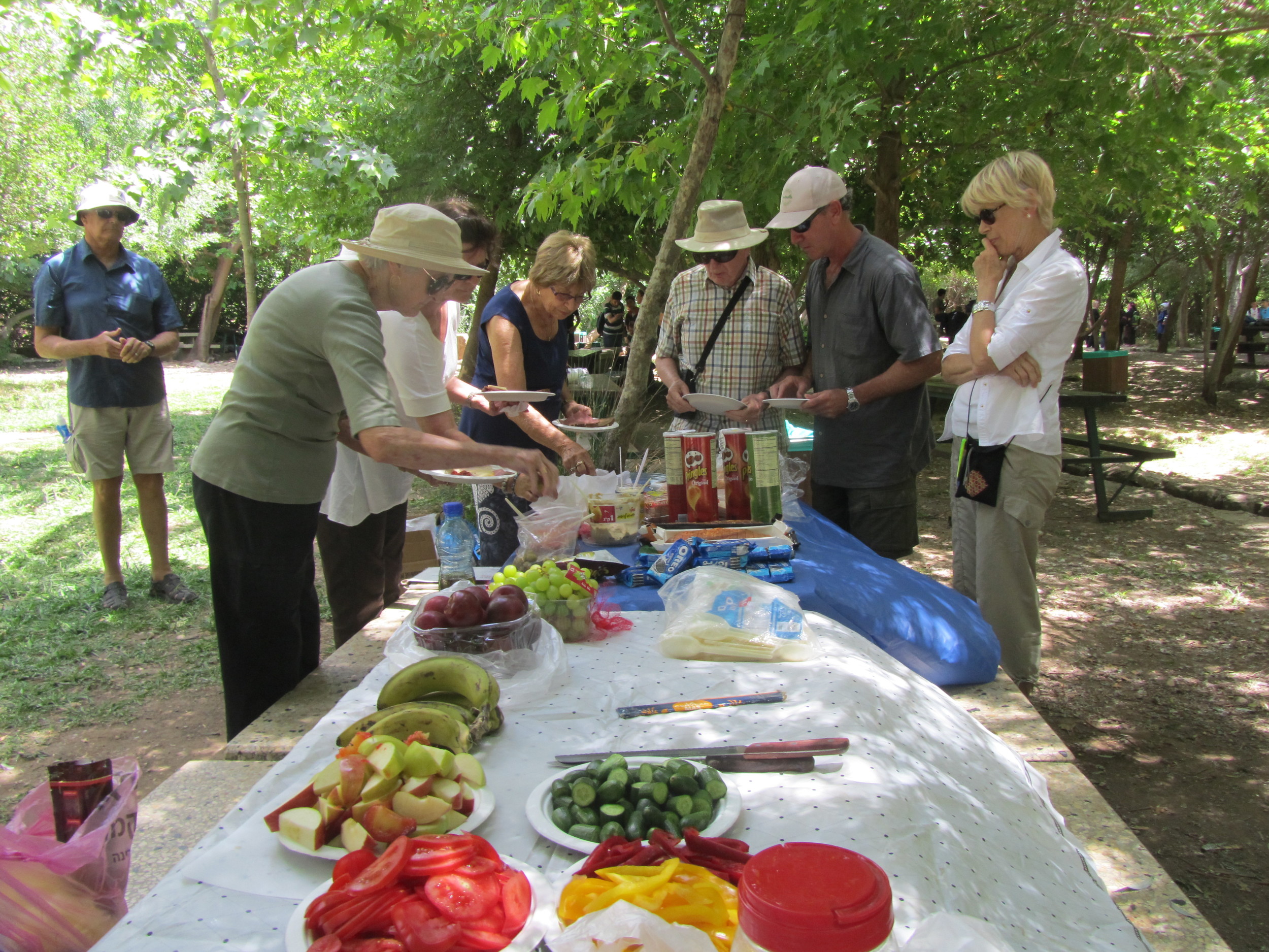 A Delicious Lunch Spread in Caesarea Philippi