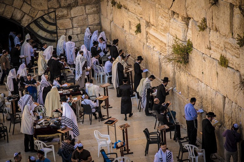 As we went up onto the heavily restricted Temple Mount, we were able to observe Orthodox Jews praying and studying at the Western Wall, the closest thing they have to the long-destroyed Temple.
