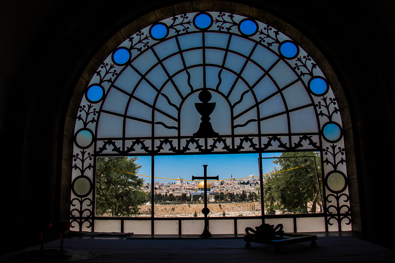 We then went out of the city and walked up the Mount of Olives to Dominus Flevit, a church built to commemorate Jesus weeping over the city of Jerusalem.