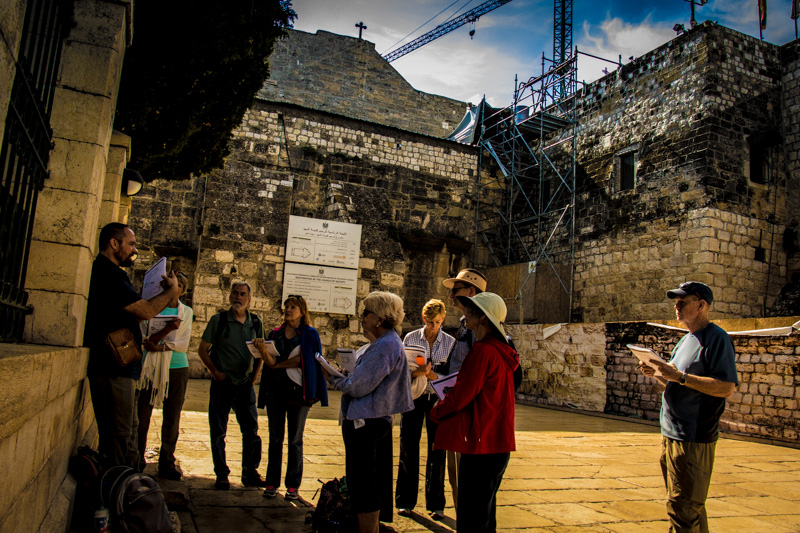 Standing in front of the 5th century Church of the Nativity in Bethlehem we pondered the unlikely survival of this place of worship in spite of all the hostility Christians in this place have endured.